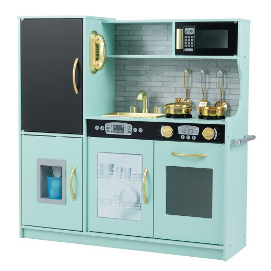 Toddler Pretend Play Kitchen for Boys and Girls 3-6 Years Old-Green