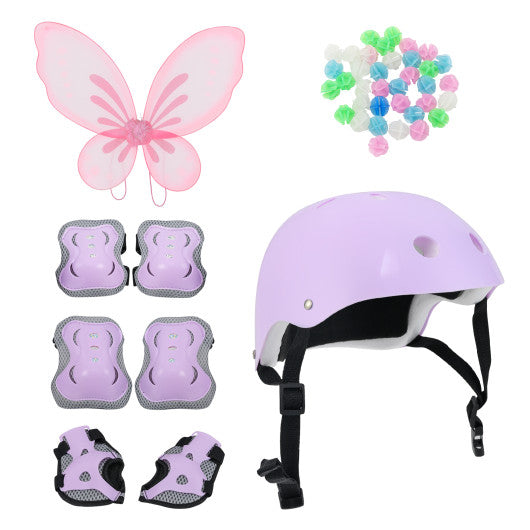 12 Inch Kids Bike with Helmet Protective Set Black & Pink