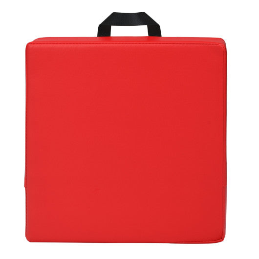 6 Pieces 15 Inches Square Toddler Floor Cushions Flexible Soft Foam Seating with Handles-Multicolor