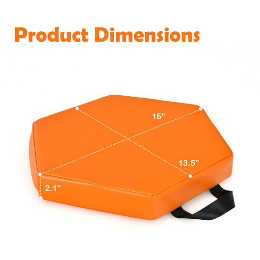 6 Pieces Multifunctional Hexagon Toddler Floor Cushions Classroom Seating with Handles-Multicolor