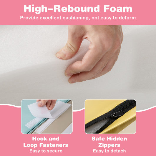 10-Piece Foam Climbing Toys for Toddlers Soft Foam PU Leather Building Blocks-Yellow