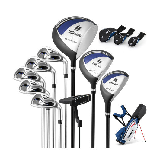 Men¡¯s Profile Complete Golf Club Package Set Includes 10 Pieces-Blue