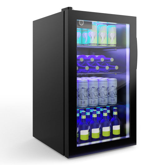 120 Can Beverage Mini Refrigerator with Glass Door