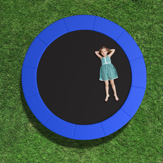 8-16 FT Trampoline Pad Replacement Safety Pad with Fixing Straps (Blue)-14ft