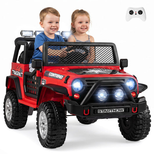 12V Electric 2-Seater Kids Ride On Car with Parent Remote Control-Red