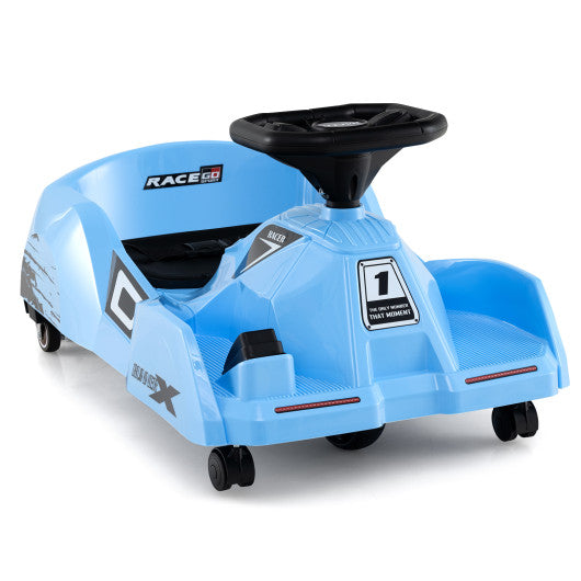 12V Electric Cleaning Go Kart with Detachable Mop and Remote Control-Blue