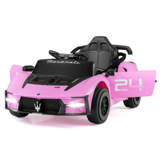 12V Electric Ride on Car with Remote Control and Music  Maserati Licensed-Pink