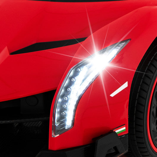 12V Licensed Lamborghini 4WD Kids Ride-on Sports Car with 2.4G Remote-Red