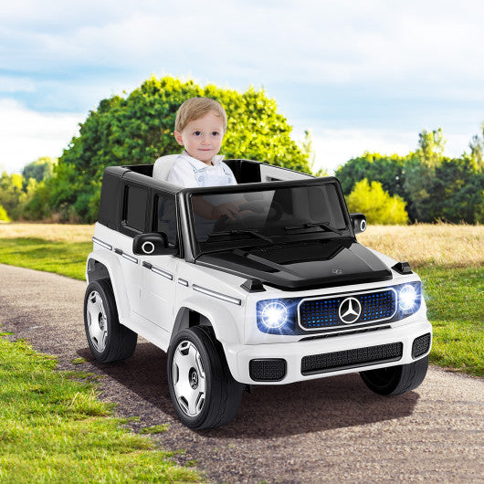 12V Licensed Mercedes-Benz EQG Kids Ride On Car with Remote Control-White