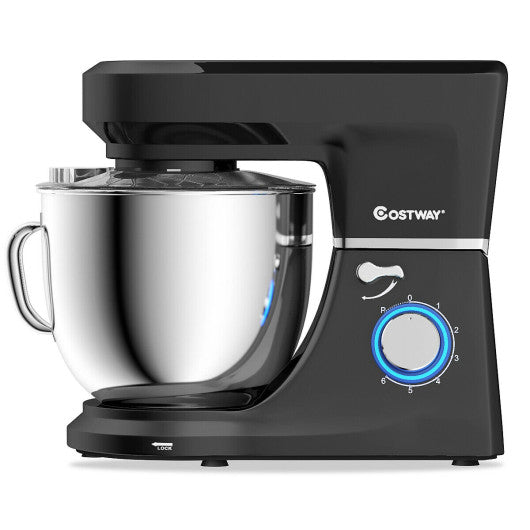 7.5 Qt Tilt-Head Stand Mixer with Dough Hook-Black