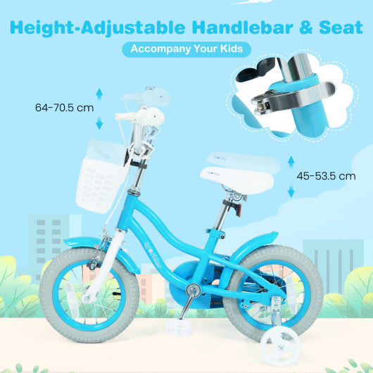 12/14/16/18/20 Inch Kids Bike with Dual Brakes and Adjustable Seat-12 Inch