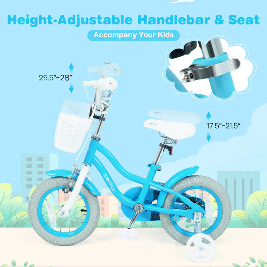 12/14/16/18/20 Inch Kids Bike with Dual Brakes and Adjustable Seat-12 Inch