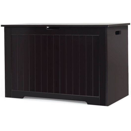 Wooden Toy Box Kids Storage Chest Bench -Brown