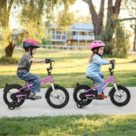 Kids Bike 12-Inch Children Training Bicycle with 2 Brake for 3-4 Years Old