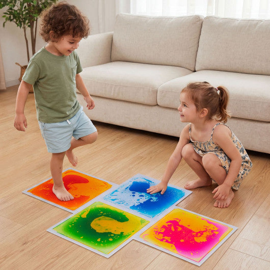 12 inches x 12 inches Toddler Sensory Floor Titles-4 Pieces