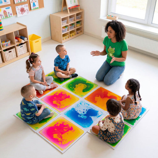 12 inches x 12 inches Toddler Sensory Floor Titles-4 Pieces