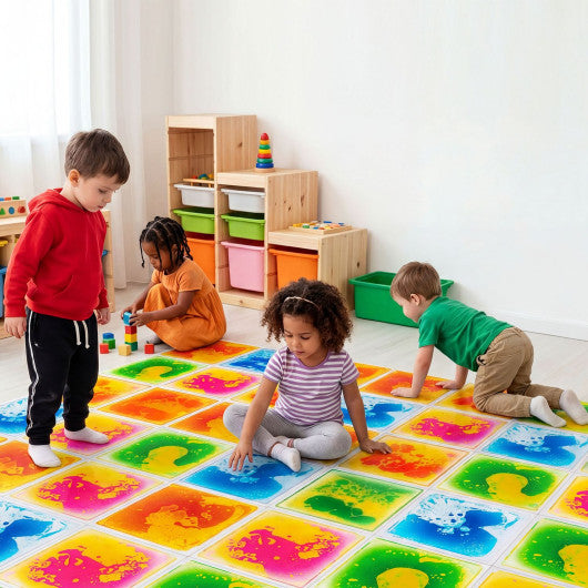 12 inches x 12 inches Toddler Sensory Floor Titles-4 Pieces