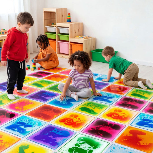 12 inches x 12 inches Toddler Sensory Floor Titles-9 Piece