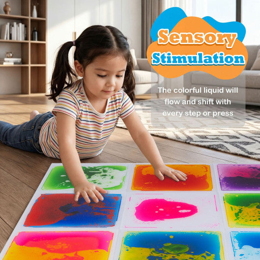 12 inches x 12 inches Toddler Sensory Floor Titles-9 Piece