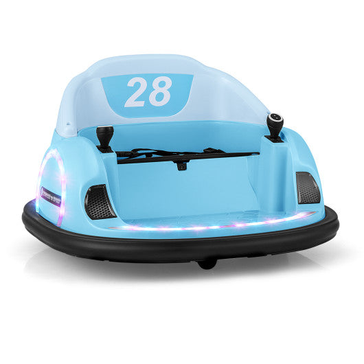 12V 360¡ã Ride on Bumper Car for Toddlers with Remote Control-Light Blue