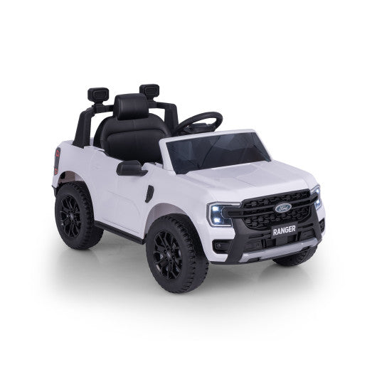 12V Electric Kids Ride on Car Licensed Ford Ranger with Remote Control and Music-White