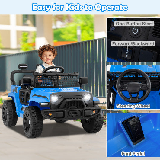 12V Kids Ride on Truck Car Battery Powered Electric Vehicle-Navy
