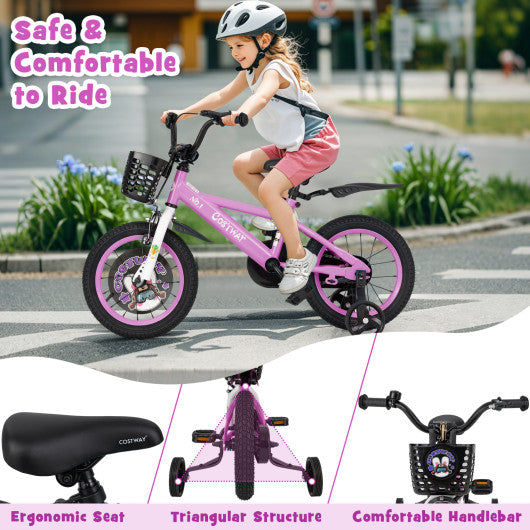 14 Inch Kids Bike for 3-5 Years Old Sport Bicycle with Adjustable Handlebar and Saddle-14 inches