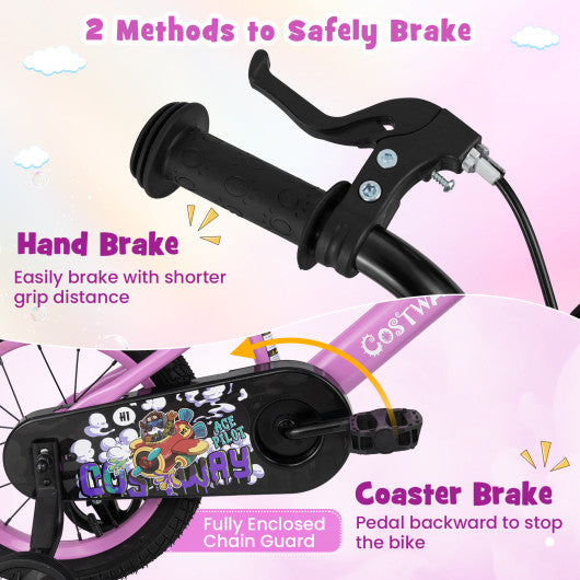 14 Inch Kids Bike for 3-5 Years Old Sport Bicycle with Adjustable Handlebar and Saddle-14 inches