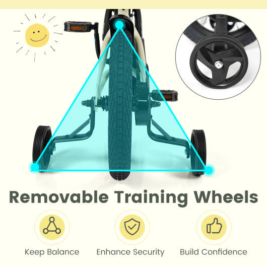 14 Inches Kids Bike Sport Bicycle with Removable Training Wheels