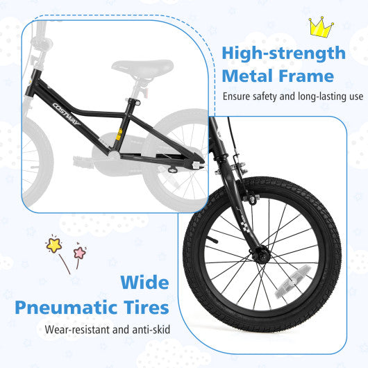 16 Inch Kids Bike Adjustable for 4-7 Years Old with Low-Step Frame