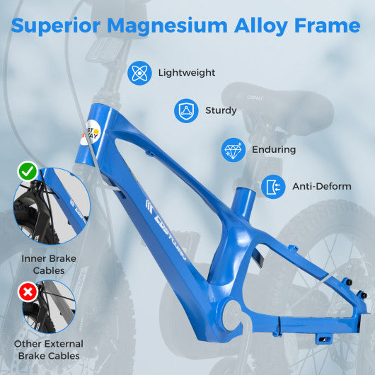 16 Inch Kids Bike Magnesium Alloy Training Bicycle Adjustable for 4 to 7 Years Old-16 inches