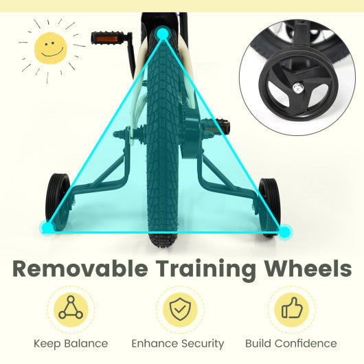16 Inches Kids Bike Sport Bicycle with Removable Training Wheels