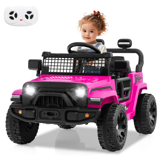 12V Kids Ride on Truck Car Battery Powered Electric Vehicle-Pink