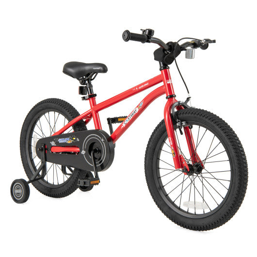 18-Inch Kids Bike Ages 3-8 with Handbrake and Coaster Brake and Bell Ring-18 inches