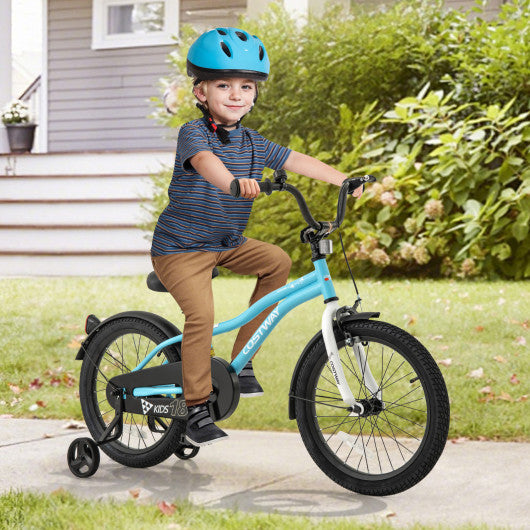 18-Inch Kids Bike for 4-8 Years Old Children Bicycle with Training Wheels
