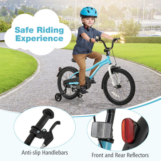 18-Inch Kids Bike for 4-8 Years Old Children Bicycle with Training Wheels