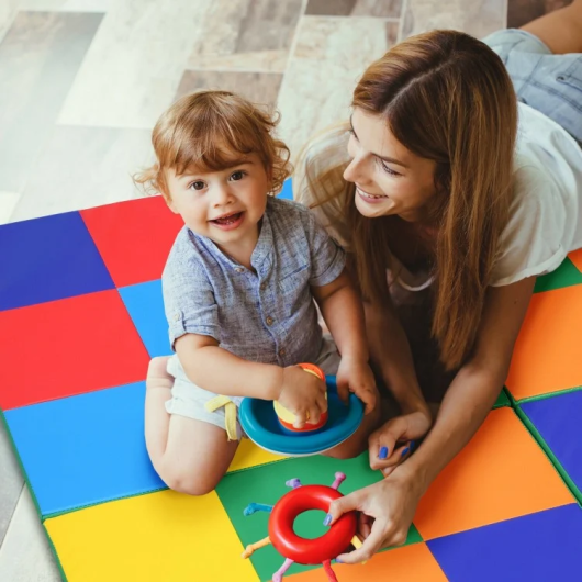 Multi-Colored 58 Inch Toddler Foam Play Mat