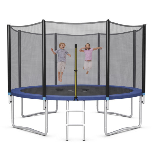 8/10/12/14/15/16 Feet Outdoor Trampoline Bounce Combo with Safety Closure Net Ladder-12 ft