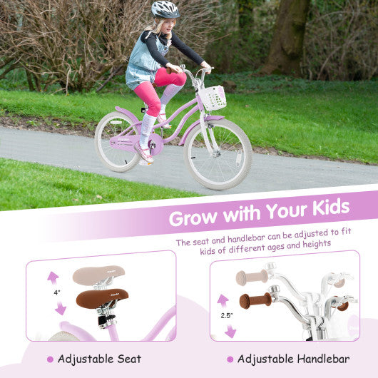 20 Inch Adjustable Kids Bike with 2 Brake System