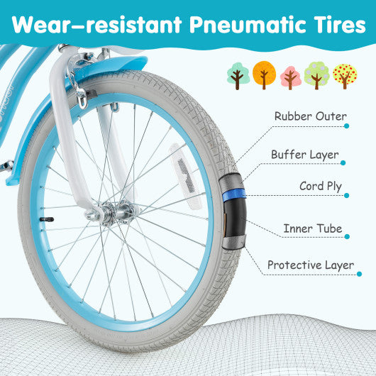 20 Inch Kids Bike with Dual Brakes and Adjustable Seat