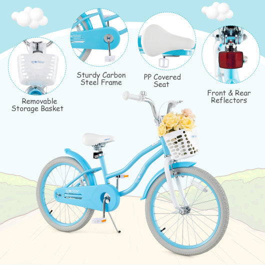 20 Inch Kids Bike with Dual Brakes and Adjustable Seat