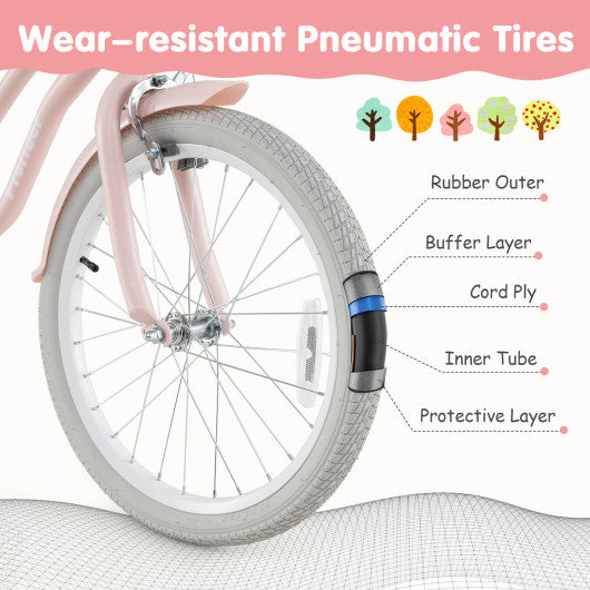 20 Inch Kids Bike with Kickstand for Boys Girls