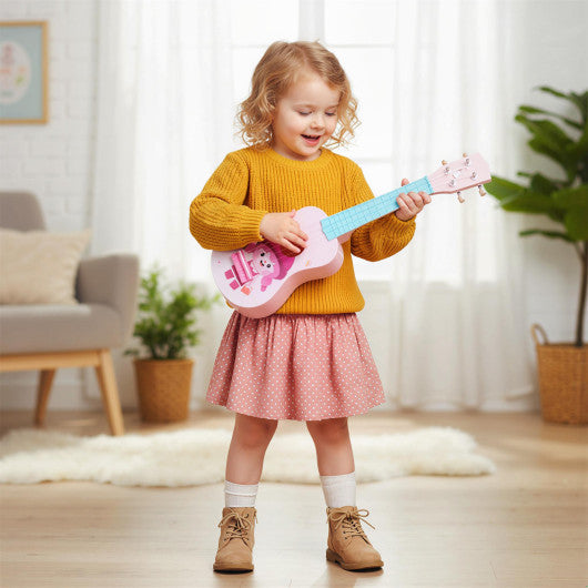 21 Inch Children Mini Ukulele with 4 Nylon Strings and 12 Frets