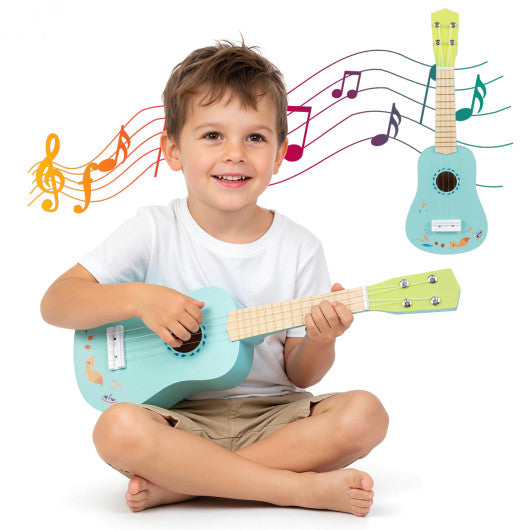 21 Inch Ukulele Guitar for Kids with Basswood Body for 3+ Years Old