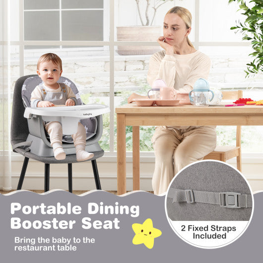 16-in-1 Baby High Chair with Activity Center and Booster Seat for Babies and Toddlers-Grey