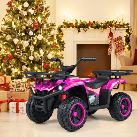 24V Electric Ride On Quad with LED Headlights-Pink