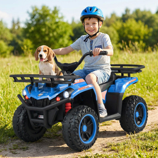 24V Electric Ride On Quad with LED Headlights-Blue