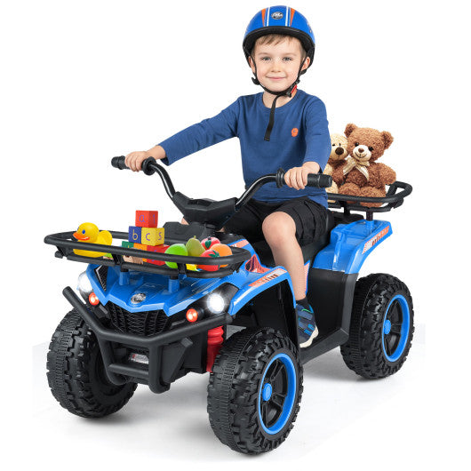 24V Electric Ride On Quad with LED Headlights-Blue
