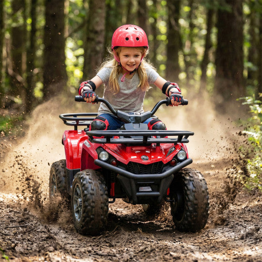 24V Electric Ride On Quad with LED Headlights-Red