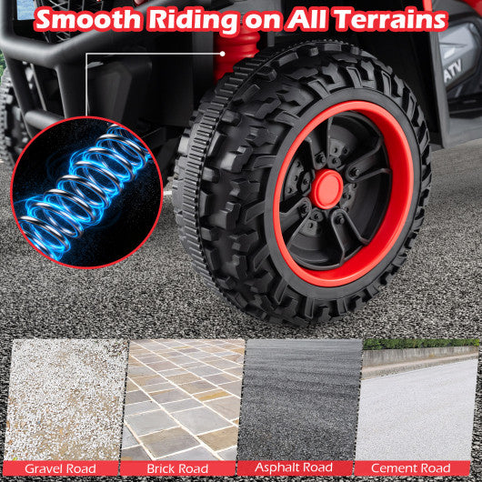 24V Electric Ride On Quad with LED Headlights-Red